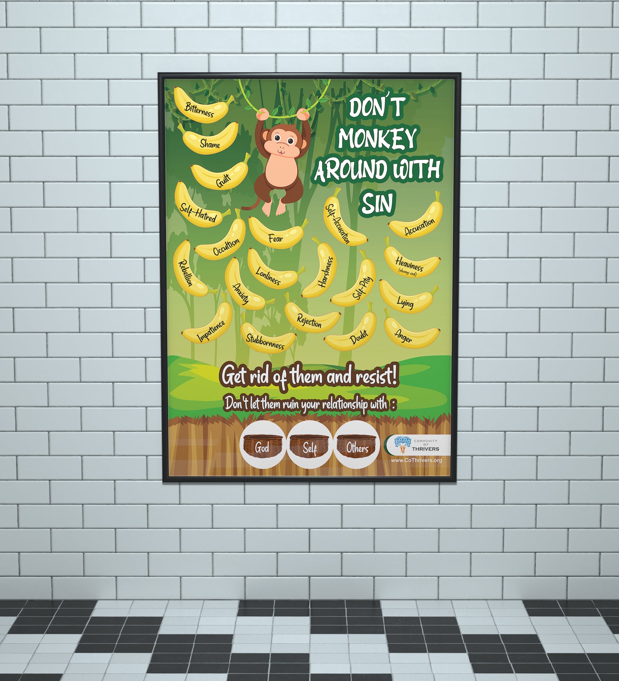 Don't Monkey Around with Sin Poster