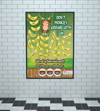 Don't Monkey Around with Sin Poster